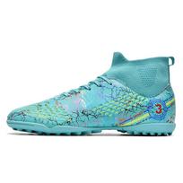 Football Shoes 35-45 Youth Football Shoes Rubber Soft Bottom Artificial Men's Men's Men's Big Size Football Boots 35 žalsvai mėlyna