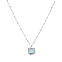 Ring Planet Cat Necklace Cat Star Dream Moonstone Pendant Net Red Bright Color Zircon Cat Collarbone Chain