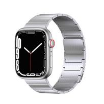 Laikrodžio apyrankė iš nerūdijančio plieno magnetinė bambuko apyrankė skirta Apple Watch 8 7 6 SE 5 4 3 2 1 Metal laikrodžio apyrankė IWatch apyrankei 38 40 41 42 44 45 49 mm 49mm