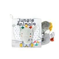 Minkštos kūdikių knygelės 3D Touch Feel Didelio kontrasto audinio knyga Montessori sensoriniai ankstyvojo mokymosi vežimėlio žaislai, skirti kūdikių dovanoms white
