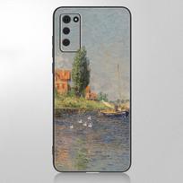 Claude Monet telefono dėklas, skirtas Samsung Galaxy A12 A02S A22 A32 A52 A72 A71 A51 A41 A31 A21 A11 A50 A70 A10S A20S, juodas dangtelis Samsung A72 gray