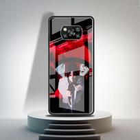 Glass Case For Xiaomi Poco X3 NFC 11 Lite 11T F3 M3 For Redmi Note 11 10 9 8 Pro 10S 9S 9A 9C Phone Cover Anime Xiaomi Poco X3 NFC black