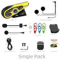 R15 Helmet Headset Bluetooth Motorcycle Intercom Wireless Intercomunicador Moto Interphone 1200M FM Radio Music Sharing black