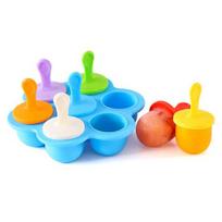 7 Holes Silicone DIY Ice Lolly Cream Jelly Ball Maker Mold Summer Fridge Mould Sale Goods mėlyna