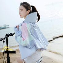 Fashion Autumn Quick Dry Women's Jackets Coats Windbreaker Sun Protection Patchwork Color Zipper Thin Summer Women Clothing XL žalia