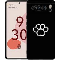 Cute Cat Dog Paw Love Phone Case For Google Pixel 8 7 6 Pro 6A 7A 5G Soft Silicone Shockproof TPU Black Cover Fundas Pixel 7 Pro gray