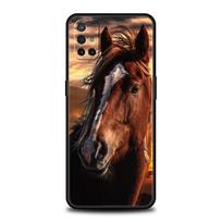 Running Horse Animal Phone Case For OnePlus 12 11 10 9 8 7 7T Pro 12R 10R 9RT 9R 8T Nord N100 N200 N10 2T CE 2 5G Soft Cover Nord N200 5G black