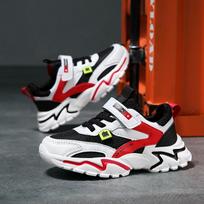 Children's Sports Shoes Comfortable Lightweight Student Shoes Boys Spring and Fall Mesh Breathable Middle and Large Children Teenage Running Shoes 29 raudona