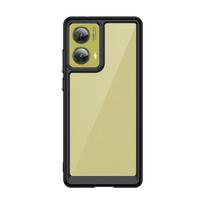 Transparent PMMA Case For Motorola Moto G85 S50 Neo MotoG85 S50Neo Clear TPU Colorful Soft Border Anti-Shatter Back Protector Hard Shell Cover For Moto G85/S50 Neo juoda