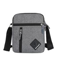 Messenger nailonas Vandeniui atsparus Oksfordo audinys Pečių kasdienis Vyriškas kuprinė Mažas krepšys Verslo portfelis (20cm<Max Length<30cm) gray