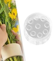 Spiralinis Ikebana stiebų laikiklis gėlėms Spiralinis stiebų laikiklis vazoms Puokštės suktukas Pasidaryk pats gėlių meno aksesuaras Formuoklis Gėlių dovanos white
