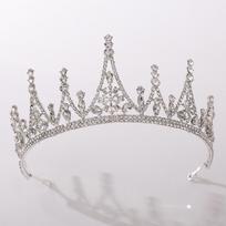 Nuotakos tiara auksinė baroko karūna atmosferinė vestuvinė suknelė vestuvės suaugusiųjų gimtadienis princesės karūna gray