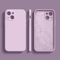 Prabangus skysto silikono dėklas iPhone 15 14 13 12 11 Pro Max dėklas iPhone 13 12 Mini X XR XS MAX 8 7 Plus smūgiams atsparus dangtelis For iPhone 11 Pro violetinė