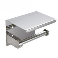 Multifunctional Toilet Paper Holder with Shelf Wall Mounted Double Roll Towel Holder Bathroom Gold raudona