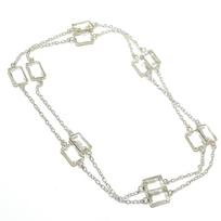 White Topaz Gemstone Handmade 925 Sterling Silver Jewelry Necklace 36  F3r03