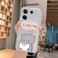 Katės Dod raštuotas minkšto silikono skaidrus dėklas Xiaomi Redmi Note 13 Pro 13C Samsung A55 A54 A34 S24 M35 iPhone 15 kameros apsauginis smūgiams atsparus dangtelis Samsung Galaxy S20 FE