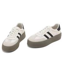 Height Increasing German Training Shoes Women's New Spring and Autumn White Shoes Muffin Small Casual Board Shoes Thick Bottom Sneaker 35