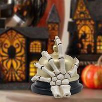 Halloween Skeleton Hand and Bell Statue Resin Figurine Gift Collectible Ornament Sculpture for brown