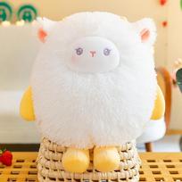 Pliušinė lėlė Skudurinė lėlė Mažas vilnos pliušinis žaislas Lėlė 35cm【0.27kg】 balta