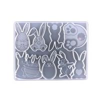Bunny Rabbit Silicone Mold Fondant Candy Carrot Egg Shaped Molds for Cupcake Topper Chocolate Pastry Cookie Cake Decor skaidri