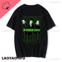 Tie Print Punk Rock Band DJ Short Sleeve Tshirt Unisex and Women Fashion Summer Green-Day  Hip-hop Funny Short Sleeve Cotton Tops L orange