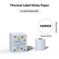 M110 M220 Round Thermal Labels - 1.96  (50x50MM) for Tharmal Label Maker, Labels Sticker Compatible with M110 M220 Labels Maker, 140 Labels šviesiai pilka spalva