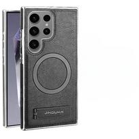 Applicable To Samsung S24Ultra Mobile Phone Case Holder Magnetic Charging Galaxy23Plus All-Inclusive Business Men'S Leather Case Samsung Galaxy S24 Ultra