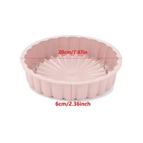 1Pc Cake Mold Round Cake Pan Non-Stick Cake Mold Cake Mold Baking Pans For Wedding Birthday Party Diy Baking Tool S rožinė