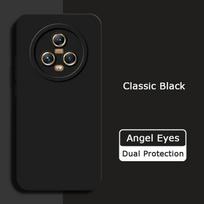 Angel Eyes Kvadratinis Skysto Silikono Telefono dėklas Honor Magic5 Magic 5 Pro Lite 360 Kameros Apsaugai Minkštas Smūgiams Atsparus Dangtelis Maišeliai Honor Magic 5 Lite ryškiai raudonos spalvos