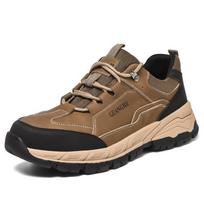 Labor Insurance Shoes Men's Smash-proof and Stab-proof Steel Baotou Wear-resistant, Deodorant and Breathable Four-season Mountaineering Shoes 46 brown