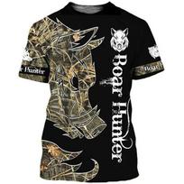 Kariniai lauko gyvūnai Šernas 3D spausdinimas Vyrai Moterys Trumpomis rankovėmis O formos iškirpte Marškinėliai Hip Hop gatvės stilius Atsitiktinis viršus Unisex drabužiai 6XL gray