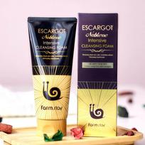 FARMSTAY ESCARGOT NOBLESSE INTENSIVE CLEANSING FOAM, Moisturizing,Korean Cosmetics, Kbeauty, sample black