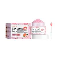 Peach lip scrub, lighten lip lines, hydrate, exfoliate dead skin, rejuvenate lips, moisturize lips, tender lip scrub 30g