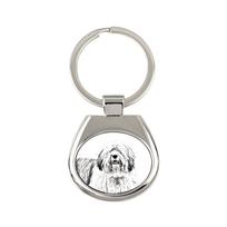 Polish Lowland Sheepdog, PON, Valee Sheepdog - keychain with a dog, keychain with a print, personalized pendant from the Art-Dog brand sidabras