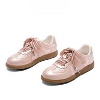 Leather German Training Shoes Women's Summer New Flat Baseplate Shoes Breathable Little White Shoes National Style Casual Sports Shoes 35