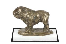 Bulldog I - šuns figūrėlė, figūrėlė ant balto pagrindo, trofėjus Art-Dog šunų parodos parodoje ruda