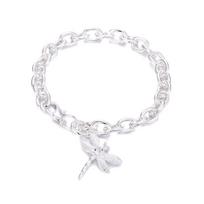 925 sterlingo sidabro AAA cirkonio laumžirgio pakabukas apyrankė, madingi papuošalai 20CM white