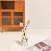 1:12/1:6 Lėlių namelio miniatiūrinė gėlių vaza su gėlių ornamentu mini saulėgrąžų tulpių lelijų gėlių kompozicija vaza lėlių priedai A2