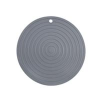 Silicone thermal insulation pad, circular corrugated thermal insulation, anti slip and anti scald dining table pad L&Round pilka spalva