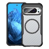 For Google Pixel 9 Pro XL For Magsafe Carbon Fiber Phone Case For GOOGLE Pixel 9 Pro Wireless Charging Magsafing Cover For Pixel 8A 9 Pro XL Fundas Pixel 9 Pro XL juoda