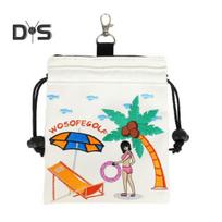 Golf Pouch Bag with Drawstring Golf Tee Pouch Golf Ball Green Fork Storage Bag Portable Golf Accessory for Golf Enthusiast balta