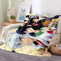 Anime Inuyasha Throw Blanket Soft Flannel Thin Blankets for Bed Sofa Cover Bedspread picnic cooling gift Home Deco 30x40in