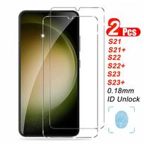 2 vnt grūdintas stiklas, skirtas Samsung Galaxy S24 Ultra S23 S22 S21 Plus S23+ S22+ S21+ 5G ekrano apsauga, piršto ID palaikymas 0,18 mm Note 8 gryna