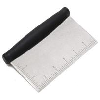1/2 vnt. nerūdijančio plieno tešlos pjaustytuvas su neslystančia rankena, ergonomiškas dizainas, graviruoti matmenys, grandiklis 1pc
