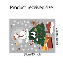 Kalėdinė eglutė Sniego senis Meduolių žmogeliukas Atmosfera Dekoracijos Stikliniai langai Langų lipdukai 28*38CM/fun-f269  UV gray