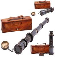 Captain Telescope 43.18 cm diameter Pirate telescope in leather case