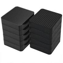 10 vnt. dvipusės lipnios tvirtinimo lipdukai Kilimo padėkliukas Prietaisų skydelio kilimėlis Fiksuotas lopas Namų grindų neslystanti juosta Lipdukas 10PCS black