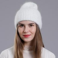 Winter Hat Fashion Real Rabbit Fur Hats For Women Warm Skullies Beanies With Sequins High Flanging Knitted Caps One Size balta