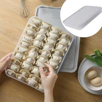 Single Layer Refrigerator Food Dumplings Airtight Storage Container Plastic Box white