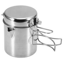 1L nerūdijančio plieno virdulys nešiojamas lauko stovyklavimo kuprinės puodas Long handle